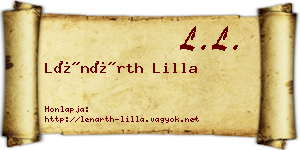 Lénárth Lilla névjegykártya